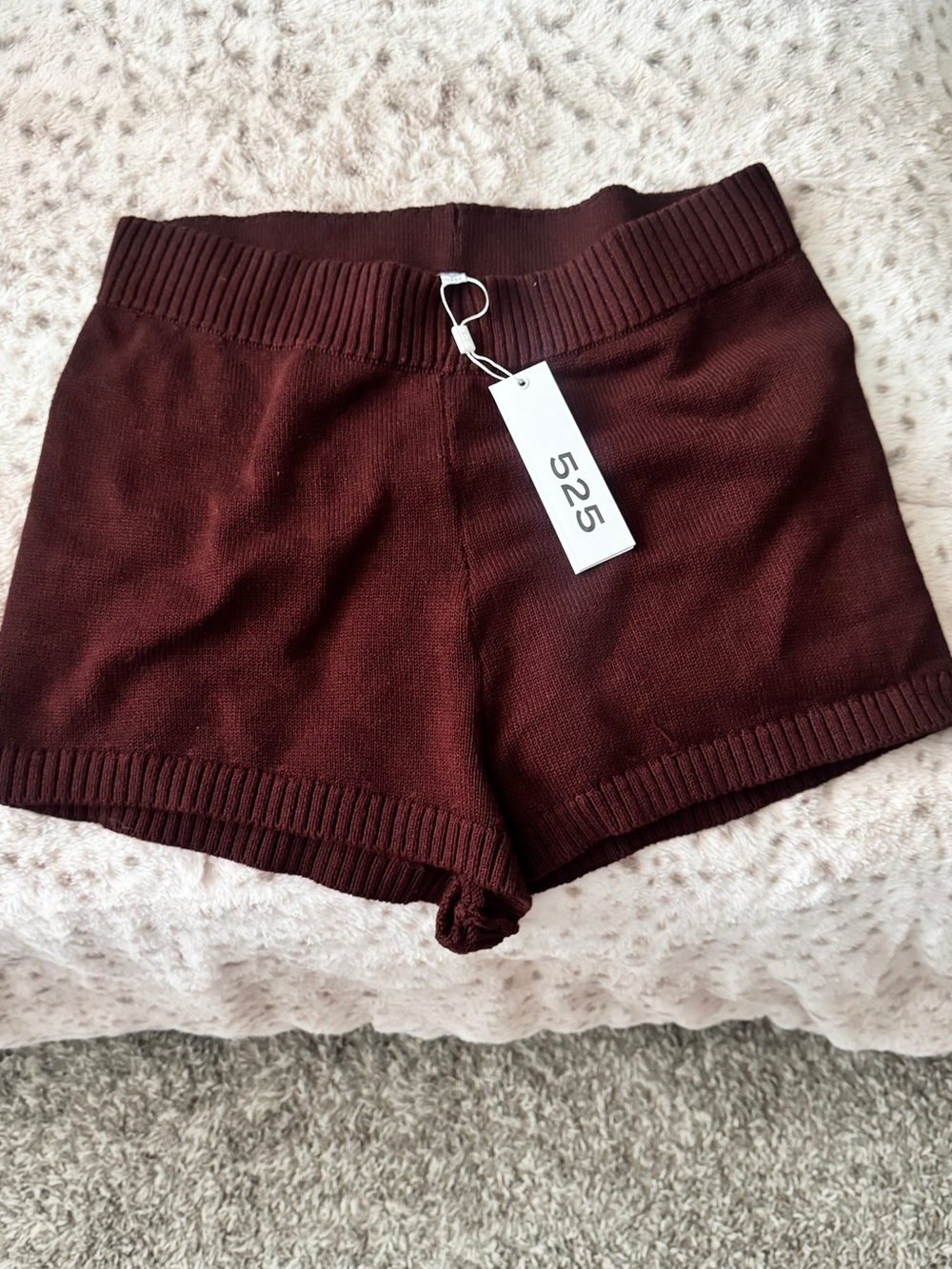 NWT 525 America Knit High-Rise Athletic Shorts - Cocoa